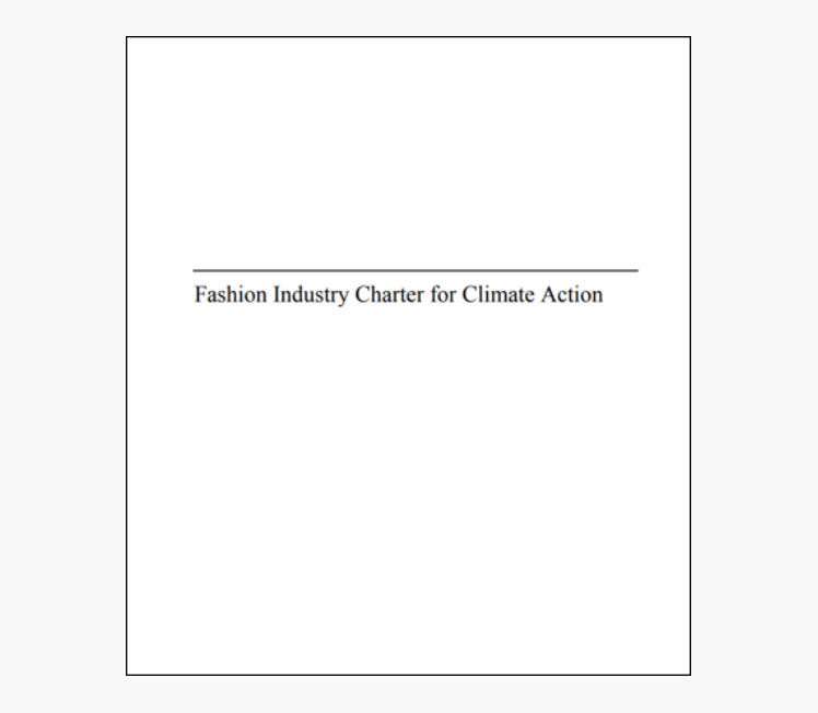 United Nations Fashion Industry Charter for Climate Action (Stella McCartney)